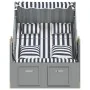 Silla Strandkorb con cojines ratán sintético madera azul blanco by , Loungers - Ref: Foro24-318660, Price: 295,37 €, Discount: %