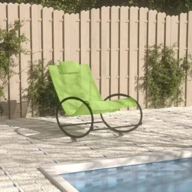 Tumbona con almohada acero y textilene verde by , Loungers - Ref: Foro24-317586, Price: 74,43 €, Discount: %