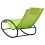 Tumbona con almohada acero y textilene verde de , Tumbonas - Ref: Foro24-317586, Precio: 74,40 €, Descuento: %