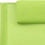 Tumbona con almohada acero y textilene verde de , Tumbonas - Ref: Foro24-317586, Precio: 74,40 €, Descuento: %
