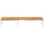 Tumbona con cojín madera maciza de acacia y acero inoxidable by , Loungers - Ref: Foro24-3061469, Price: 241,78 €, Discount: %