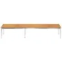 Tumbona con cojín madera maciza de acacia y acero inoxidable by , Loungers - Ref: Foro24-3061460, Price: 241,78 €, Discount: %