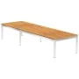 Tumbona con cojín madera maciza de acacia y acero inoxidable de , Tumbonas - Ref: Foro24-3061462, Precio: 240,67 €, Descuento: %