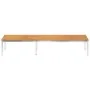 Tumbona con cojín madera maciza de acacia y acero inoxidable de , Tumbonas - Ref: Foro24-3061462, Precio: 240,67 €, Descuento: %