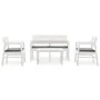 Set de muebles de jardín 4 piezas con cojines plástico blanco von , Gartensets - Ref: Foro24-3052964, Preis: 340,77 €, Rabatt: %