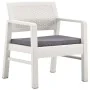 Set de muebles de jardín 4 piezas con cojines plástico blanco von , Gartensets - Ref: Foro24-3052964, Preis: 340,77 €, Rabatt: %