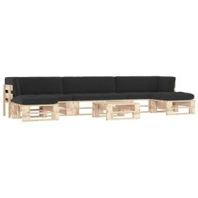 Muebles de palets 6 pzas y cojines madera pino impregnada by , Garden sets - Ref: Foro24-3066968, Price: 504,85 €, Discount: %