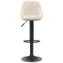 Taburete de cocina de terciopelo crema de , Taburetes de cocina - Ref: Foro24-335337, Precio: 70,56 €, Descuento: %