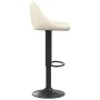 Taburete de cocina de terciopelo crema de , Taburetes de cocina - Ref: Foro24-335337, Precio: 70,56 €, Descuento: %
