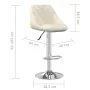 Taburete de cocina de terciopelo crema von , Küchenhocker - Ref: Foro24-335293, Preis: 90,57 €, Rabatt: %