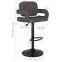 Taburetes de cocina 2 unidades tela gris taupé by , Kitchen stools - Ref: Foro24-335626, Price: 169,99 €, Discount: %