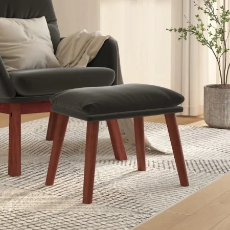 Reposapiés de terciopelo gris oscuro 45x29,5x35 cm by , Ottomans - Ref: Foro24-341469, Price: 44,07 €, Discount: %