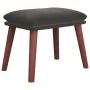 Reposapiés de terciopelo gris oscuro 45x29,5x35 cm by , Ottomans - Ref: Foro24-341469, Price: 44,07 €, Discount: %