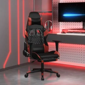 Silla gaming masaje reposapiés cuero sintético negro rojo tinto von , Gaming-Stühle - Ref: Foro24-345529, Preis: 121,71 €, Ra...