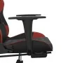 Silla gaming masaje reposapiés cuero sintético negro rojo tinto von , Gaming-Stühle - Ref: Foro24-345529, Preis: 121,71 €, Ra...