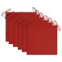 Sillas de jardín 6 uds madera maciza de teca con cojines rojos de , Sillas de jardín - Ref: Foro24-3062547, Precio: 464,18 €,...