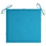 Sillas de jardín 6 uds madera maciza de teca con cojines azules by , Garden chairs - Ref: Foro24-3062545, Price: 446,26 €, Di...