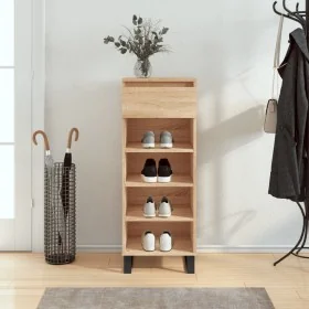 Mueble zapatero madera contrachapada roble Sonoma 40x36x105 cm by , Shoe racks and shoe organizers - Ref: Foro24-831471, Pric...