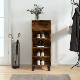 Mueble zapatero madera contrachapada roble ahumado 40x36x105 cm by , Shoe racks and shoe organizers - Ref: Foro24-831473, Pri...