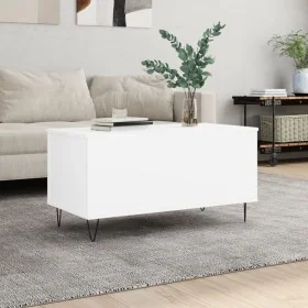 Mesa de centro madera contrachapada blanco 90x44,5x45 cm by , Coffee table - Ref: Foro24-830972, Price: 71,16 €, Discount: %