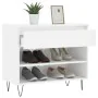 Mueble zapatero madera contrachapada blanco brillo 70x36x60 cm de , Zapateros y organizadores de calzado - Ref: Foro24-831438...