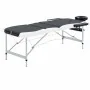Camilla de masaje plegable 3 zonas aluminio negro y blanco de , Mesas de masaje - Ref: Foro24-110236, Precio: 157,23 €, Descu...