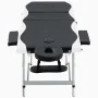 Camilla de masaje plegable 3 zonas aluminio negro y blanco de , Mesas de masaje - Ref: Foro24-110236, Precio: 157,23 €, Descu...