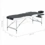 Camilla de masaje plegable 3 zonas aluminio negro y blanco de , Mesas de masaje - Ref: Foro24-110236, Precio: 157,23 €, Descu...