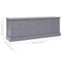 Mueble para TV madera de paulownia gris oscuro 108x30x40 cm von , TV-Möbel - Ref: Foro24-338526, Preis: 141,01 €, Rabatt: %