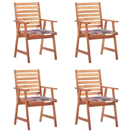 Sillas comedor de jardín y cojines 4 uds madera maciza acacia de , Sillas de jardín - Ref: Foro24-3078333, Precio: 307,01 €, ...