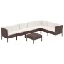 Set muebles de jardín 8 pzas y cojines ratán sintético marrón de , Conjuntos de jardín - Ref: Foro24-3094427, Precio: 688,90 ...