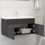 Armario para lavabo madera contrachapada gris 90x38,5x46 cm von , Badezimmermöbel - Ref: Foro24-804667, Preis: 48,81 €, Rabat...