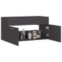 Armario para lavabo madera contrachapada gris 90x38,5x46 cm von , Badezimmermöbel - Ref: Foro24-804667, Preis: 48,81 €, Rabat...