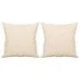Sofá de 2 plazas con cojines tela de microfibra beige 120 cm by , Sofas - Ref: Foro24-3200970, Price: 263,22 €, Discount: %