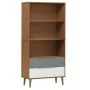 Librería MOLDE madera maciza de pino marrón 85x35x170,5 cm by , Bookcases and shelves - Ref: Foro24-350540, Price: 113,05 €, ...