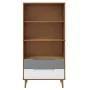 Librería MOLDE madera maciza de pino marrón 85x35x170,5 cm by , Bookcases and shelves - Ref: Foro24-350540, Price: 113,05 €, ...