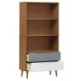 Librería MOLDE madera maciza de pino marrón 85x35x170,5 cm by , Bookcases and shelves - Ref: Foro24-350540, Price: 113,05 €, ...