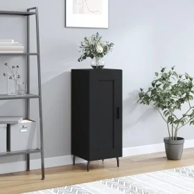Aparador de madera contrachapada negro 34,5x34x90 cm by , Sideboards - Ref: Foro24-830461, Price: 69,43 €, Discount: %