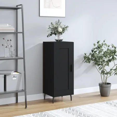 Aparador de madera contrachapada negro 34,5x34x90 cm by , Sideboards - Ref: Foro24-830461, Price: 69,27 €, Discount: %