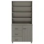 Aparador HAMAR madera de pino maciza gris claro de , Aparadores - Ref: Foro24-3100925, Precio: 210,94 €, Descuento: %