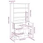 Aparador HAMAR madera de pino maciza gris claro de , Aparadores - Ref: Foro24-3100925, Precio: 210,94 €, Descuento: %