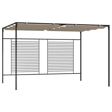 Cenador con techo retráctil gris taupe 3x4x2,3 m 180 g/m² von , Zelte und Pavillons - Ref: Foro24-313624, Preis: 303,56 €, Ra...