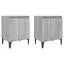 Mesitas de noche con patas de metal gris Sonoma 40x30x50 cm von , Nachttische - Ref: Foro24-813119, Preis: 57,49 €, Rabatt: %