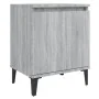 Mesitas de noche con patas de metal gris Sonoma 40x30x50 cm von , Nachttische - Ref: Foro24-813119, Preis: 57,49 €, Rabatt: %