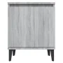 Mesitas de noche con patas de metal gris Sonoma 40x30x50 cm von , Nachttische - Ref: Foro24-813119, Preis: 57,49 €, Rabatt: %