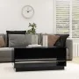 Mesa de centro madera contrachapada negro 102,5x55x44 cm by , Coffee table - Ref: Foro24-809504, Price: 95,60 €, Discount: %