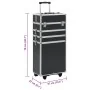 Maletín trolley de maquillaje de aluminio negro by , toiletry bags - Ref: Foro24-91815, Price: 134,75 €, Discount: %