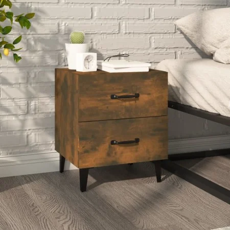 Mesita de noche color roble ahumado 40x35x47,5 cm de , Mesitas de noche - Ref: Foro24-817291, Precio: 33,42 €, Descuento: %