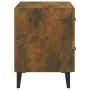 Mesita de noche color roble ahumado 40x35x47,5 cm de , Mesitas de noche - Ref: Foro24-817291, Precio: 33,42 €, Descuento: %