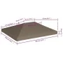 Toldo de cenador gris topo 310 g/m² 3x4 m de , Cubiertas para carpas y cenadores - Ref: Foro24-46623, Precio: 80,33 €, Descue...